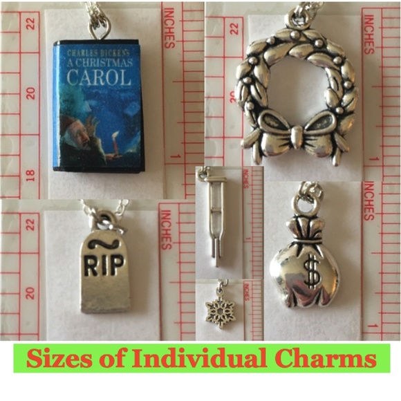 A Christmas Carol by Charles Dickens Handmade Literature Necklace, Book Cover - Picture 14 of 15